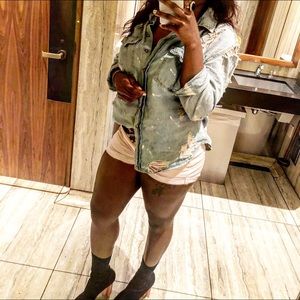 Denim button down shirt